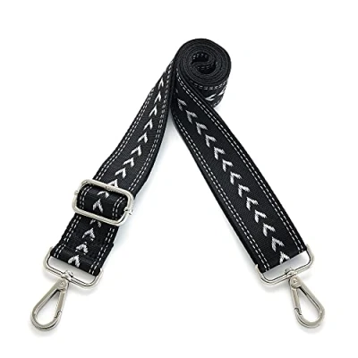 Image of Kolti Purse Strap Replacement Crossbody Handbag Stripe Wide Adjustable, Nickel Buckle 28, 1.5 inch width