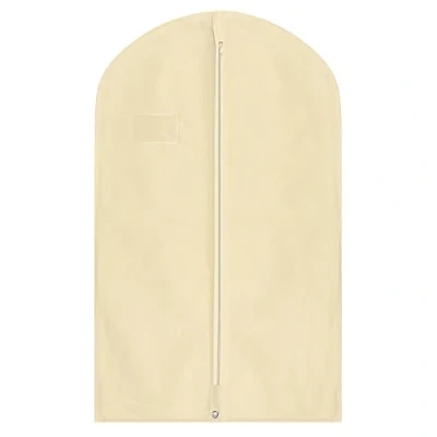Image of Simpson &amp; Ruxton 54&quot; Cream Mens Suit Waterproof Cover Bags Wardrobe Organizer Storage Protection