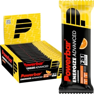 Image of Powerbar Energize Advanced Orange 15x55g High Carb Energy Bar Magnesium&amp;Sodium