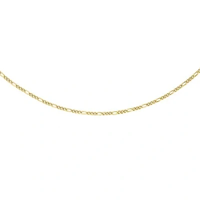 Image of Carissima Gold Women&#039;s 9 ct Yellow 1.1 mm Diamond Cut Figaro Chain Necklace of Length 51 cm/20 Inch