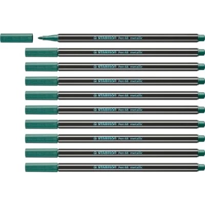 Image of Metallic Premium Felt Tip Pen STABILO 68 Box of 10 Green