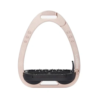Image of LeMieux Vector Balance Stirrup Rose Gold Aviation Grade Aluminium Lightweight Ergonomic Footplate