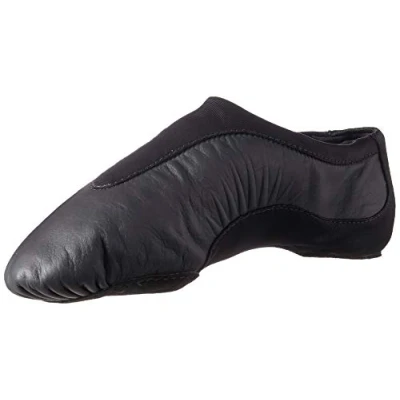 Image of Bloch Dance Women&#039;s Pulse Leather and Neoprene Split Sole Jazz Shoe, Black, 6.5 UK