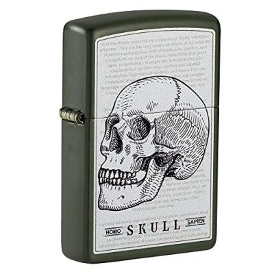 Image of Zippo Lighter, Brass, Green Matte, One Size