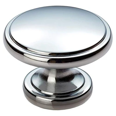 Image of Fingertip Design OXFORD Cabinet Cupboard Door Pull KNOB 38mm Diameter (Polished Chrome)