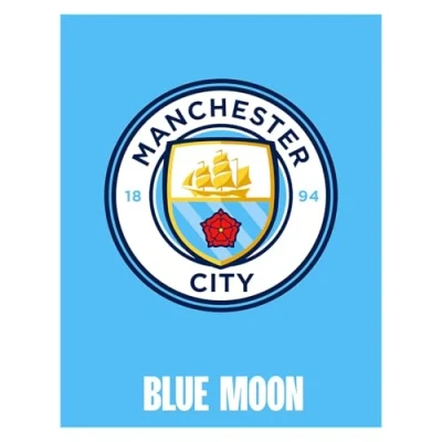 Image of Character World Manchester City Bedroom Rug Set, Blue Moon Design Football Official Merchandise 70x90 cm