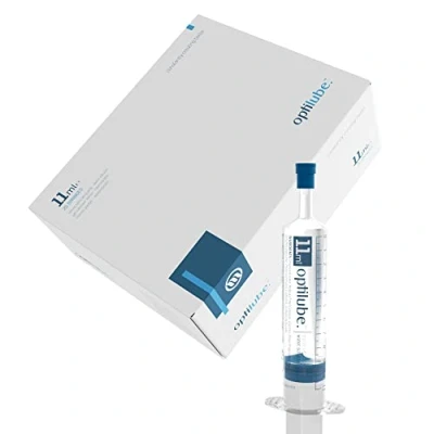 Image of OptiLube Syringes (x25) Sterile Lubricating Jelly in 6ml and 11ml Syringes, Water Soluble pH balanced Easy to Use Syringe Format (OptiLube Box of 25)