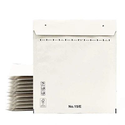 Image of Padded Envelopes Mailing Paper Bags with Bubble Inner White Peel and Seal Ofiturie (400 Envelopes, 220 x 260mm)