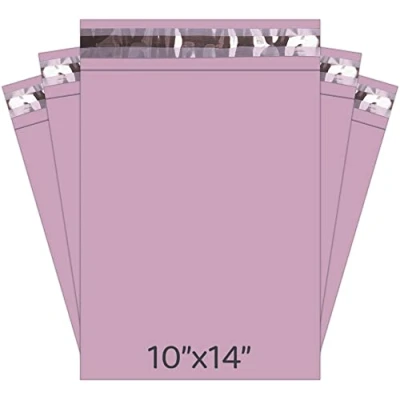 Image of Pink Mailing Bags, YUNJU Shipping Poly Postal Self Seal Bags in Size 10 x 14 Inch Small Postage Packaging 254mm to 356mm 100 Pack