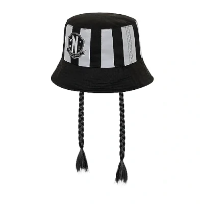 Image of Wednesday Braid Children&#039;s Bucket Hat, Black, 25 x 15 cm
