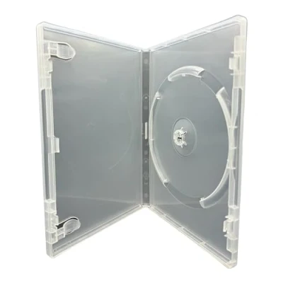Image of 25 x Dragon Trading Single Clear CD DVD Blu Ray Disc Cases Each Case Holds 1 of Any Format Has 14mm Spine, Booklet Clips and Outer Sleeve for Inserting Artwork Inlay.