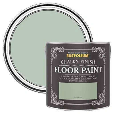 Image of Rust Oleum Green Scratch Resistant Floor Paint in Matt Finish Laurel 2.5L