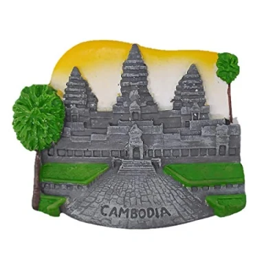 Image of Angkor Wat Cambodia 3D Fridge Magnet,Home &amp; kitchen Decoration Magnetic Sticker Refrigerator Magnet Tourist Souvenir Gift Collection