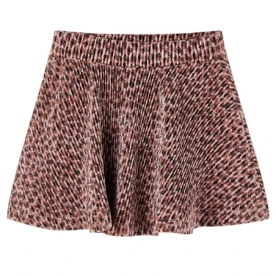 Image of vidaXL Girls&#039; Old Pink Leopard Print Skirt Comfortable Polyester Material, Size 140 for 9 10 Year Olds