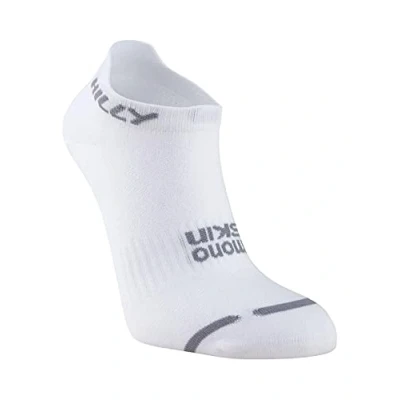 Image of Hilly Mono Skin Lite Socklet White/Grey Unisex Extra Large 12 13 UK