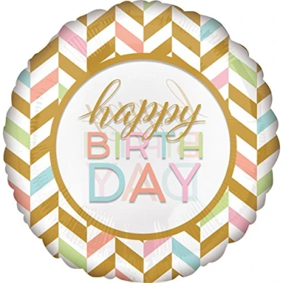 Image of (PKT) 1 Happy Birthday Confetti Fun Jumbo Foil Balloons (P40)