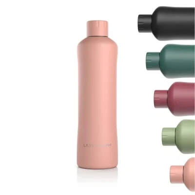 Image of LARS NYSØM Stainless Steel Insulated Water Bottle 25oz 34oz Thermo Flask for Hot and Cold Beverages Leakproof Drinking (Blush Rose, 1000ml)
