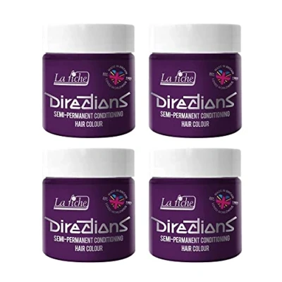 Image of 4x La Riche Directions Semi Permanent Hair Color 100ml Tub Plum