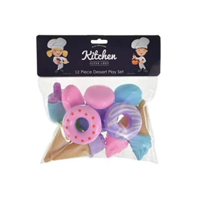 Image of KandyToys 12 Piece Pretend Play Ice Cream Kitchen Toy Food Set Kids Toys