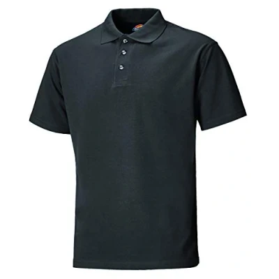 Image of Dickies Mens Grey Polo Shirt Cotton Size Small