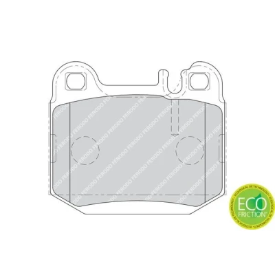 Image of 1634200720, 1634200920, 163420092027, 1634201120, A1634200720 Brake pad set FERODO PREMIER ECO FRICTION FDB1512 MERCEDES BENZ: ML Class
