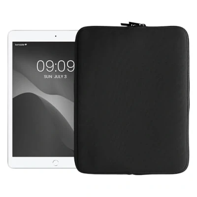 Image of kwmobile Neoprene Pouch Compatible with 13&quot; Tablet Universal Sleeve Case Cover Zipper for Black