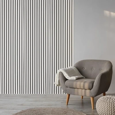 Image of Fuse Acoustic Wooden Wall Panel in White Oak, 240cm x 60cm (3 Pack)