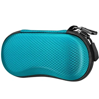 Image of FINTIE Sunglasses Case for Men and Women Hard Shell Shockproof Sport Glasses Zipper Portable Spectacle Cases with Clip
