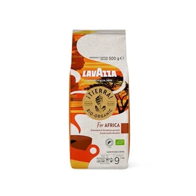 Image of Lavazza Tierra For Africa, Organic Arabica and Robusta, Medium Roast Coffee Beans, Pack of 500g