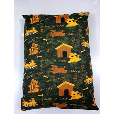 Image of AmigoZone Large Pet Dog Bed Zipped Removable &amp; Washable Cushion Cover Only (Large Only, Shake A Paw Green)