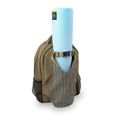 Image of Yoga Mad Mat Bag Backpack Cotton Outer Rucksack Ideal Carrier for Commuters and General Travel Various Storage Compartments Not Included