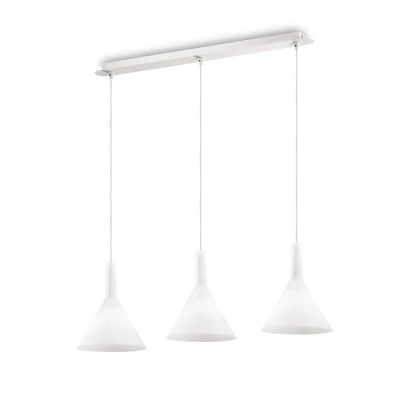 Image of Cocktail 3 Light Hanging Ceiling Pendant White, E14