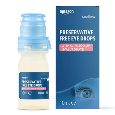 Image of Amazon Basic Care Preservative Free Eye Drops 10 ml