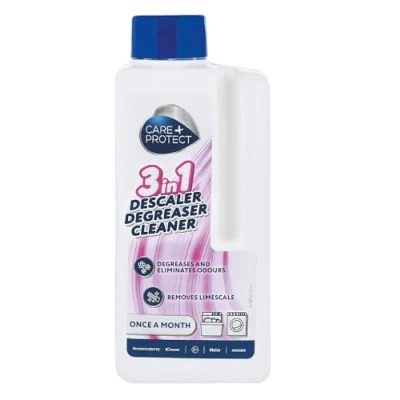 Image of CARE + PROTECTLIQUID 3 IN 1: universal degreaser, descaler, cleaner for dishwasher and washing machine, 250ml
