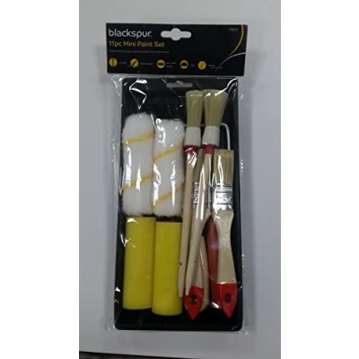 Image of 11pc Mini Paint Roller &amp; Tray Set 4&quot; (10cm) Multi By Blackspur