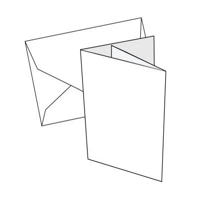 Image of Cards 2 Fold A6 White 10 Pk No aperture