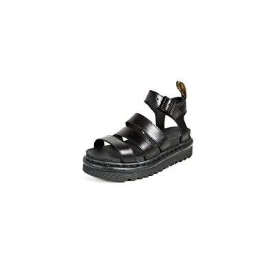 Image of Dr. Martens Women&#039;s Blaire Ankle Strap Sandals, Black (Black Brando 001), 6 UK