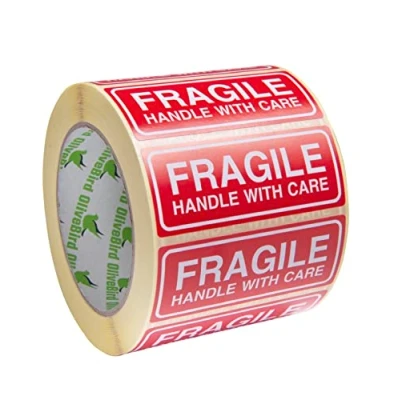 Image of OliveBird 1000 Fragile Stickers Handle with Care Size 90x35mm