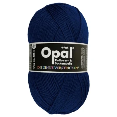 Image of Frida&#039;s Wollhaus Opal 100 g Plain 4 Ply Sock Yarn Stockings Knitting Felt Free Wool 35 Colours (9930 Navy)