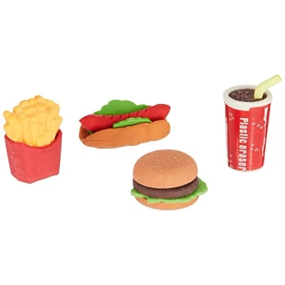 Image of Tobar Fast Food ERASERS Clear 13011