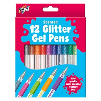 Image of Galt Toys, 12 Glitter Gel Pens, Pen Set, Ages 6 Years Plus