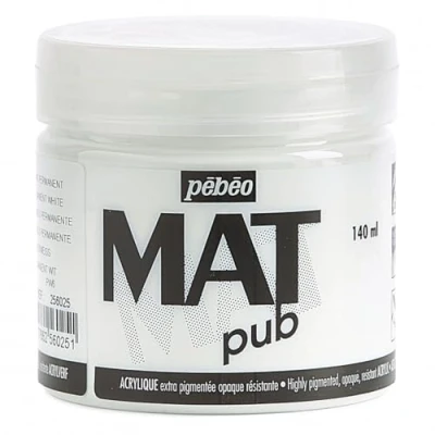 Image of Mat Pub 140ml Permanent White