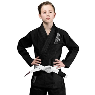 Image of Venum Kid&#039;s Contender Kimoni Bjj Jiu Jitsu Suit, Black, Size C2 (Manufaturer size:L)