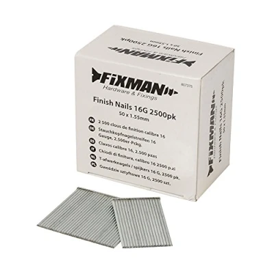 Image of Fixman 807375 Finish Nails 16G 2500pk 50 x 1.55 mm, Silver