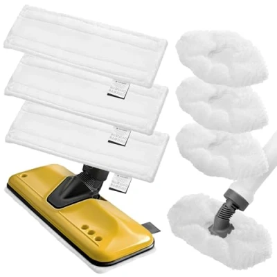 Image of Navaris Steam Mop Pads Cover Microfibre Cloth Set Compatible with Kärcher EasyFix SC 2 to 5 Series Cleaner Replacement Cloths for Floor &amp; Hand Steamer 3 +