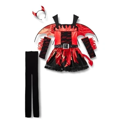 Image of (PKT) (997493) Child Girls Daredevil Costume (12 14yrs) by amscan