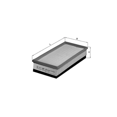 Image of 1444PZ Air Filter MAHLE ORIGINAL LX 1610 70,0mm 156mm 325,0, 325,0mm Insert CITROËN: C8 II, PEUGEOT: 807 MPV