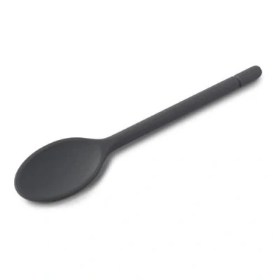 Image of Zeal Silicone Nonstick Cooking Spoon, Perfect for Baking, Mixing and Stirring, 25cm Kitchen Spoon (Dark Grey)