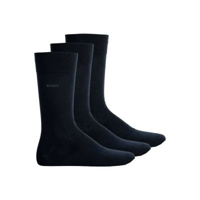 Image of BOSS Mens 3P RS Uni CC Three pack of cotton blend socks in a regular length