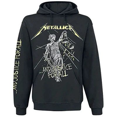 Image of Metallica ...and Justice for All Men Hooded Sweater Black L, 80% Cotton, 20% Polyester, Regular